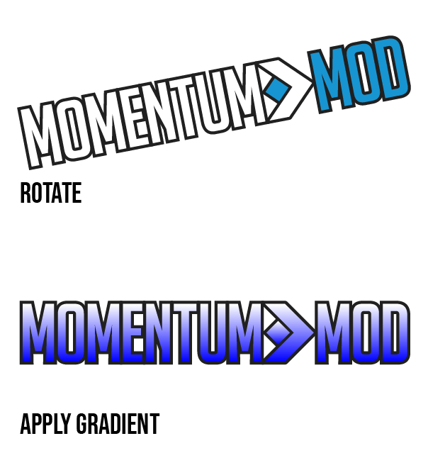 Do not rotate or apply gradient to the logo.