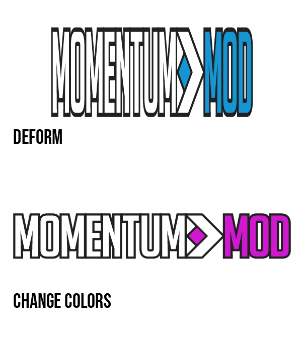 Do not deform or change colors of the logo.