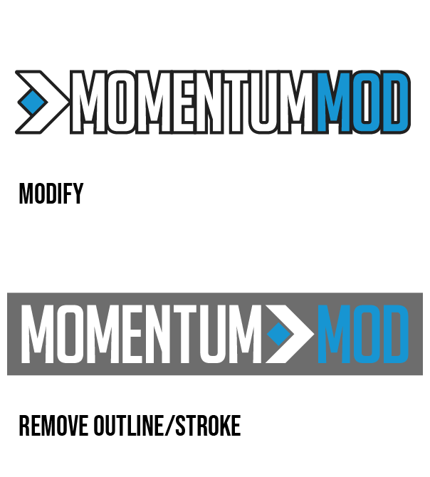 Do no modify or remove the stroke of the logo.